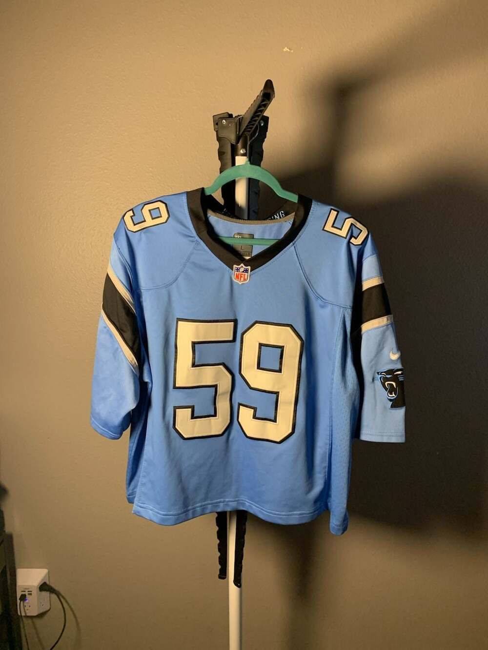 Carolina Panthers Luke Kuechly #59 Nike NFL Football Jersey Blue Size L